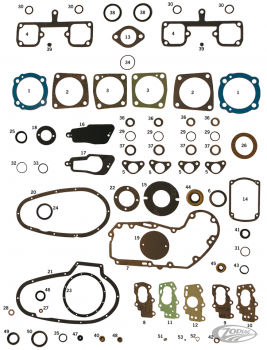 GASKETS, O-RINGS & SEALS FOR K, KH, XR & IRONHEAD SPORTSTER